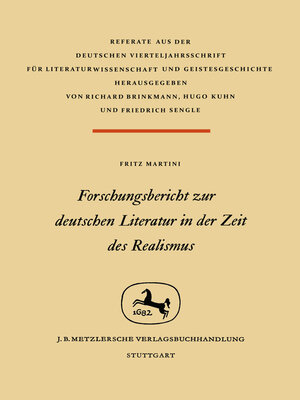 cover image of Forschungsbericht zur deutschen Literatur in nder Zeit des Realismus